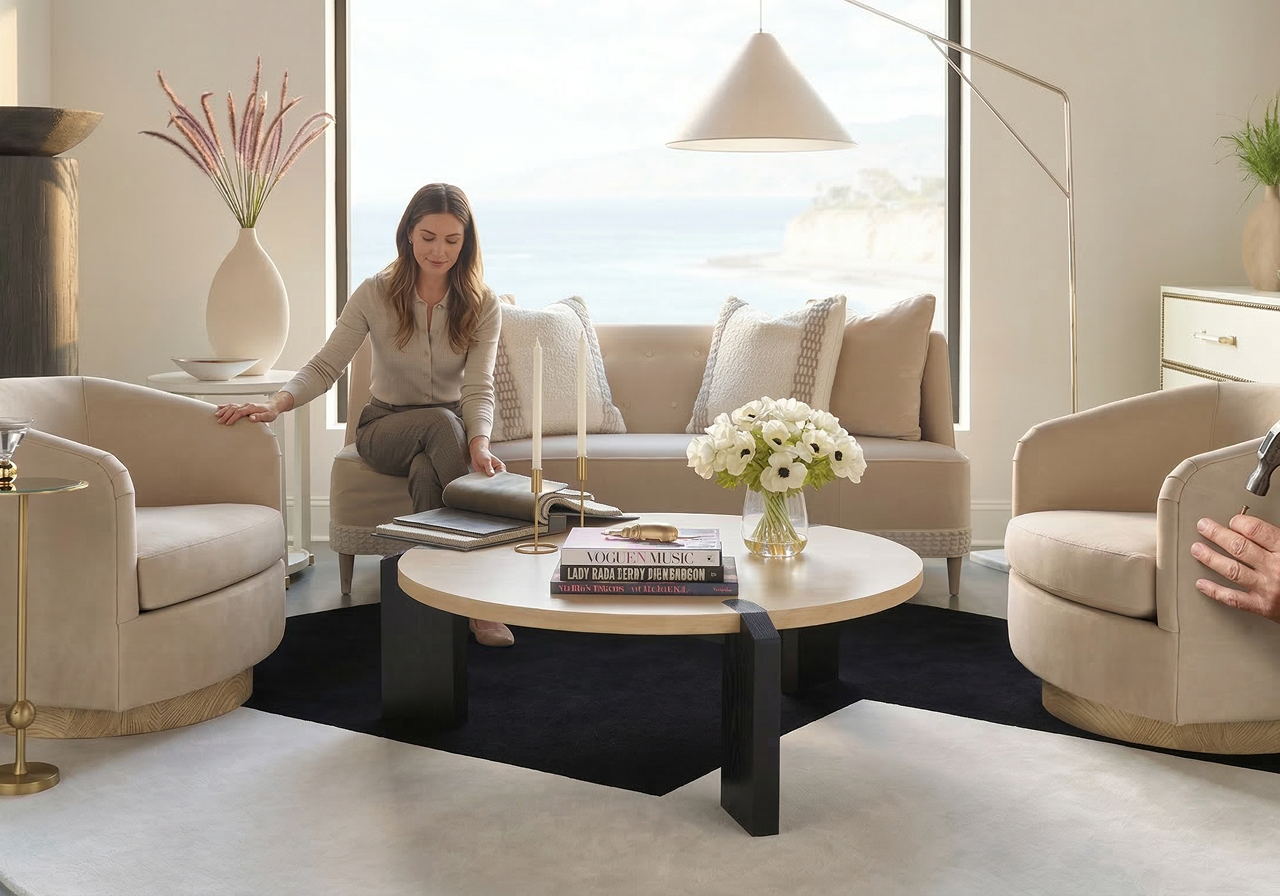 Reliable furniture upholstery in living room